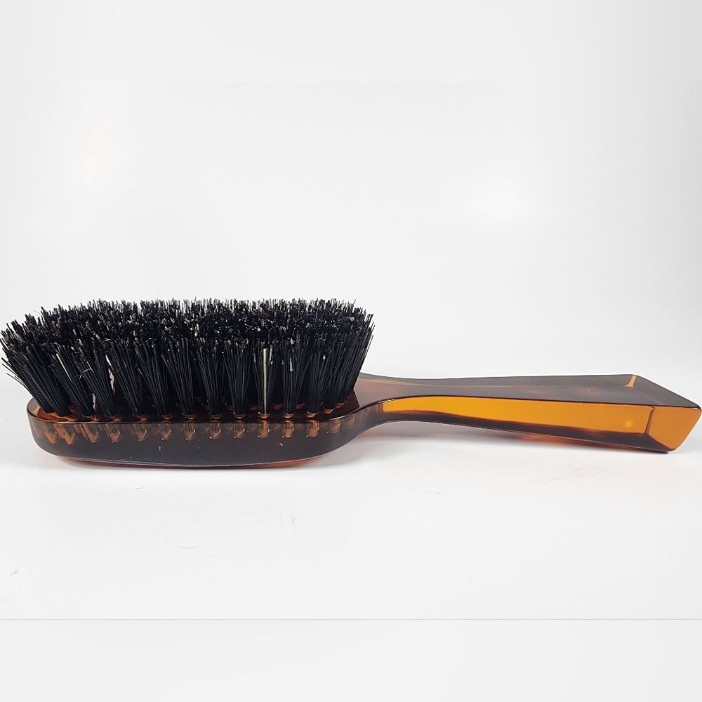 Rectangular Boar Bristle Hairbrush - 6.8 x 1.8 in. - Cellulose Acetate Handles